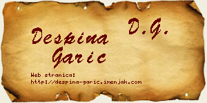 Despina Garić vizit kartica
